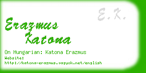 erazmus katona business card